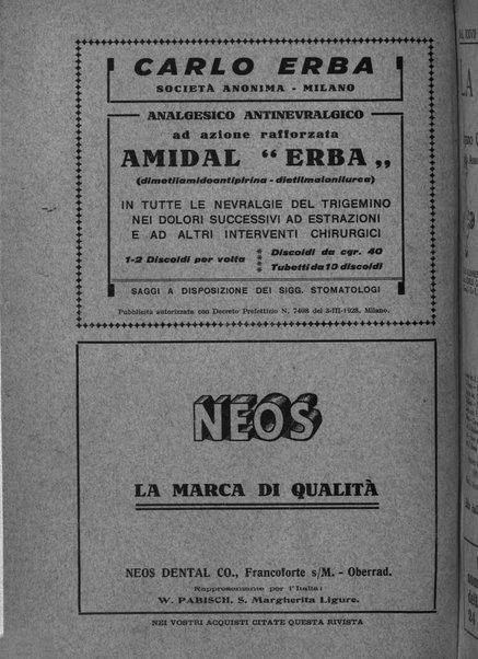 La stomatologia periodico mensile