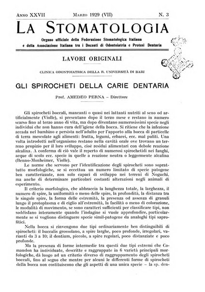 La stomatologia periodico mensile