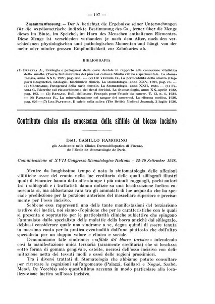 La stomatologia periodico mensile