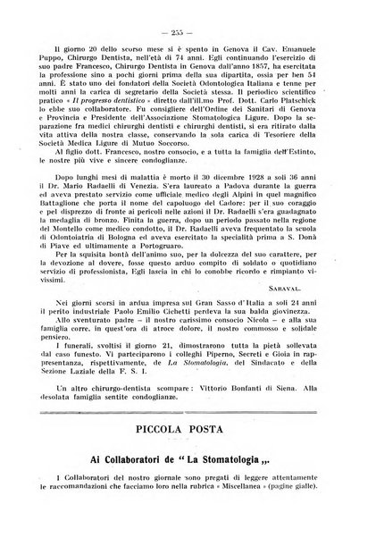 La stomatologia periodico mensile