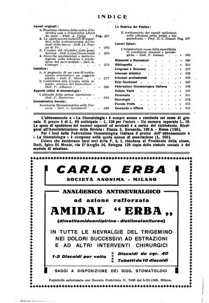 La stomatologia periodico mensile