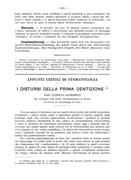 La stomatologia periodico mensile