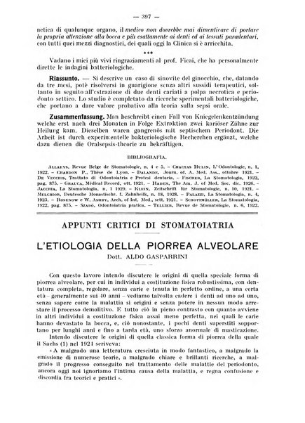 La stomatologia periodico mensile