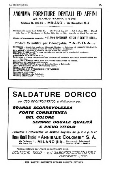 La stomatologia periodico mensile