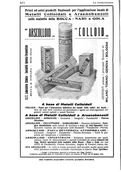 La stomatologia periodico mensile