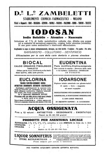 La stomatologia periodico mensile