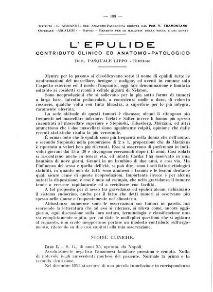 La stomatologia periodico mensile