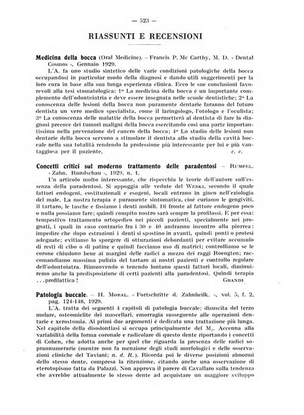 La stomatologia periodico mensile