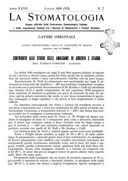 La stomatologia periodico mensile