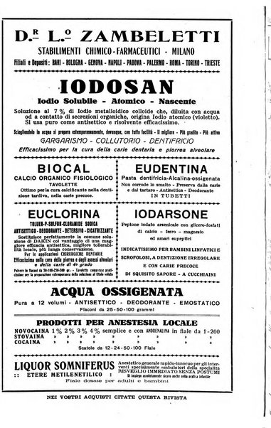 La stomatologia periodico mensile