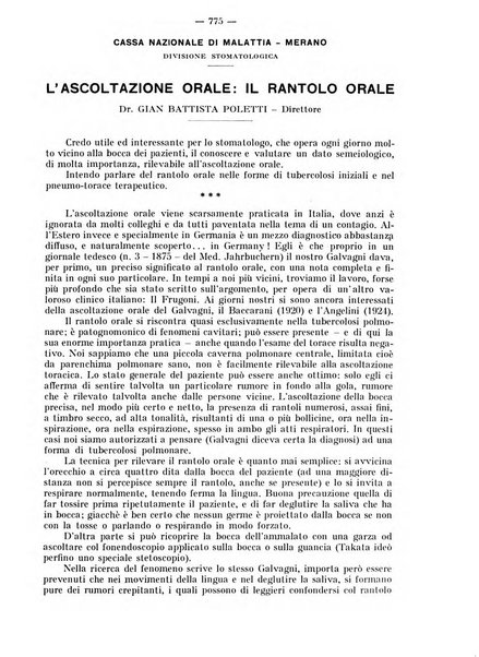 La stomatologia periodico mensile