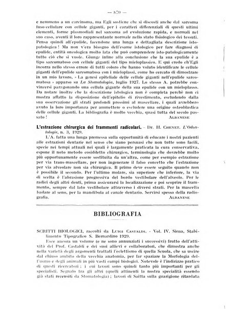 La stomatologia periodico mensile