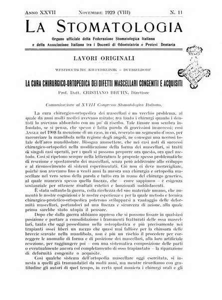 La stomatologia periodico mensile