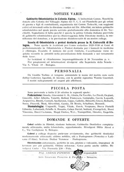 La stomatologia periodico mensile