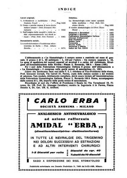 La stomatologia periodico mensile