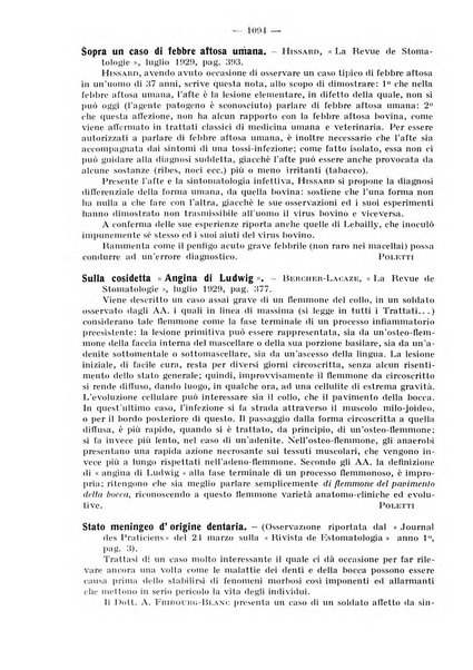 La stomatologia periodico mensile