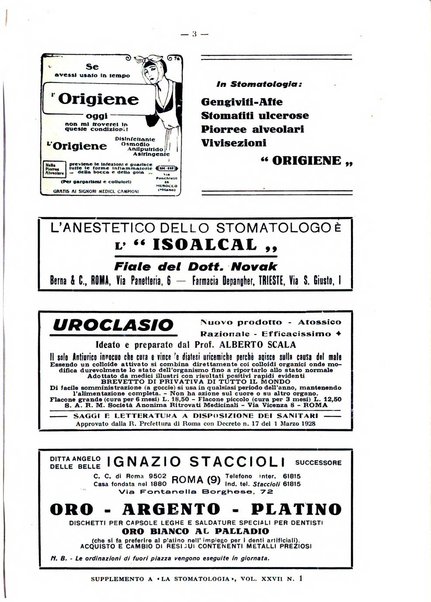 La stomatologia periodico mensile