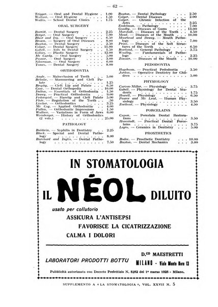 La stomatologia periodico mensile