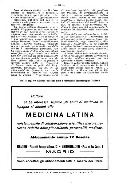 La stomatologia periodico mensile