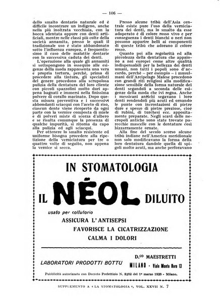 La stomatologia periodico mensile