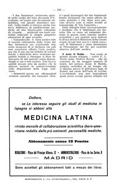 La stomatologia periodico mensile