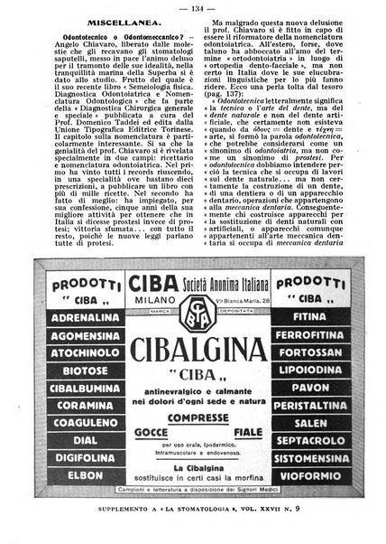 La stomatologia periodico mensile