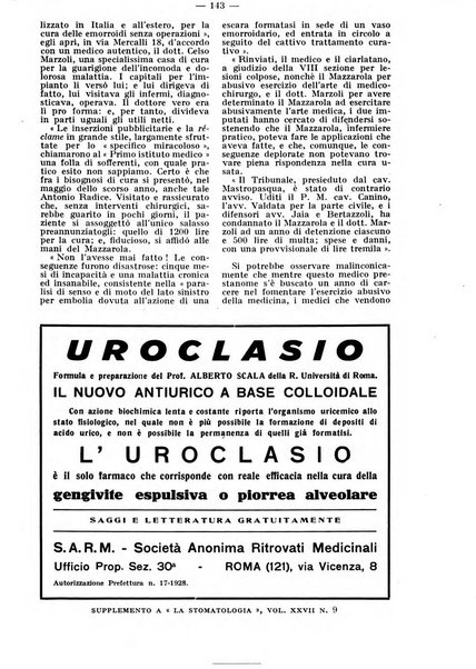 La stomatologia periodico mensile