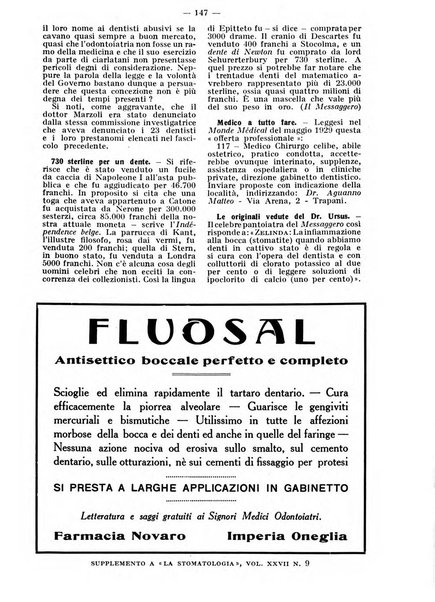 La stomatologia periodico mensile