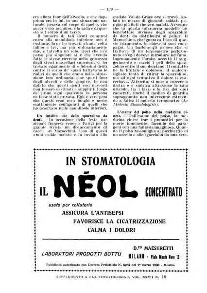 La stomatologia periodico mensile