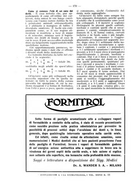 La stomatologia periodico mensile