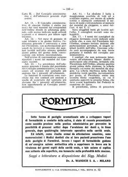 La stomatologia periodico mensile