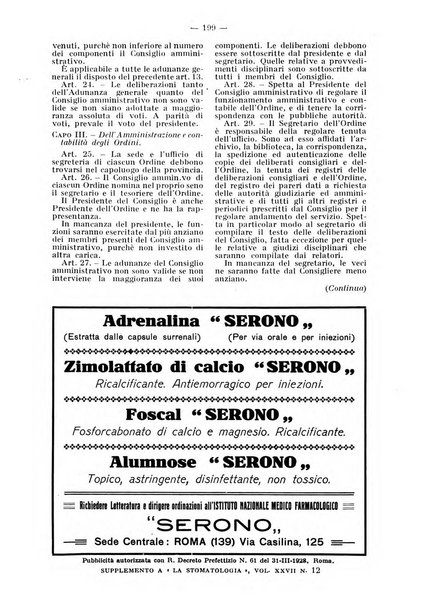 La stomatologia periodico mensile