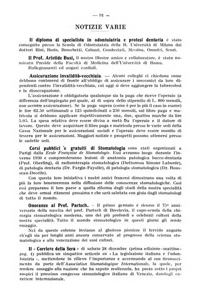 La stomatologia periodico mensile