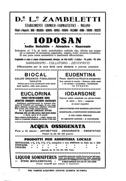 La stomatologia periodico mensile