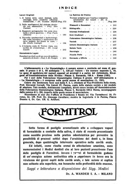 La stomatologia periodico mensile