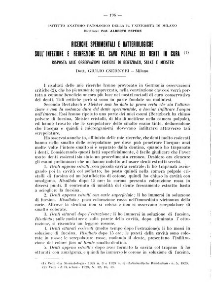 La stomatologia periodico mensile