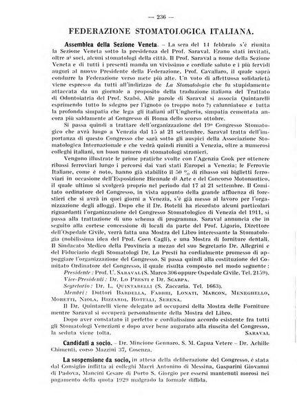 La stomatologia periodico mensile