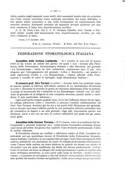 La stomatologia periodico mensile