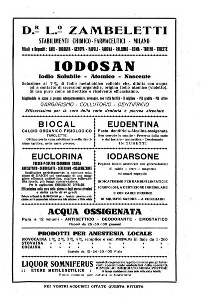 La stomatologia periodico mensile