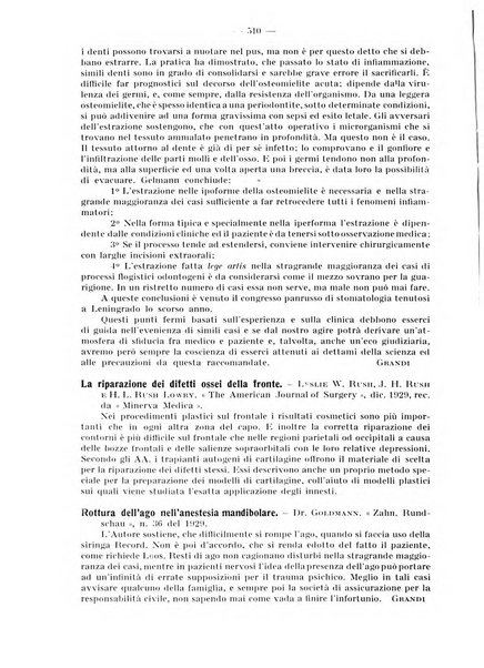 La stomatologia periodico mensile