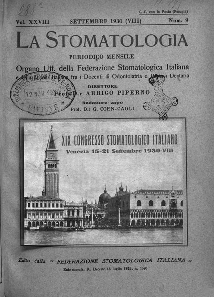 La stomatologia periodico mensile