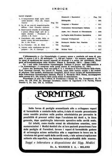 La stomatologia periodico mensile