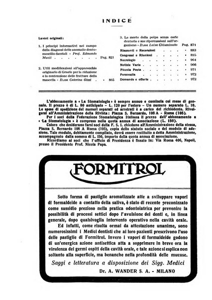 La stomatologia periodico mensile