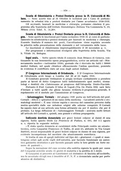 La stomatologia periodico mensile