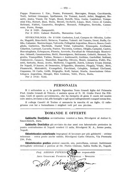 La stomatologia periodico mensile