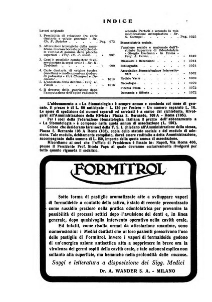 La stomatologia periodico mensile