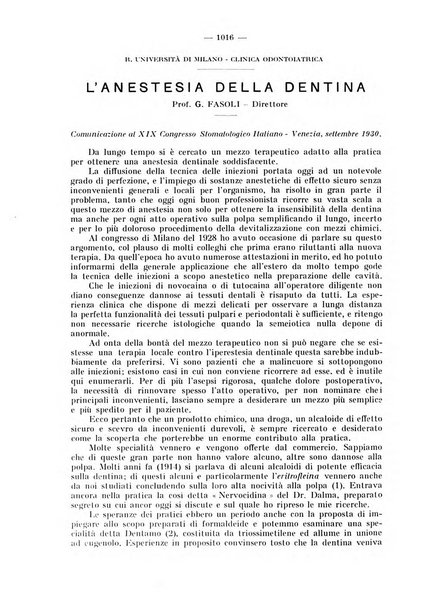 La stomatologia periodico mensile