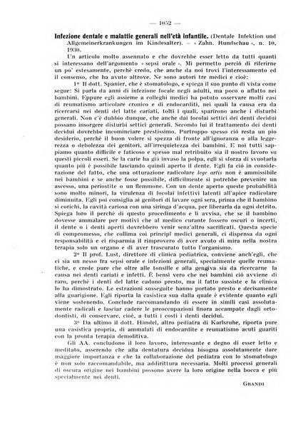 La stomatologia periodico mensile