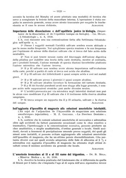 La stomatologia periodico mensile