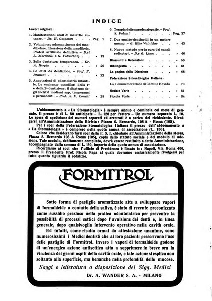 La stomatologia periodico mensile